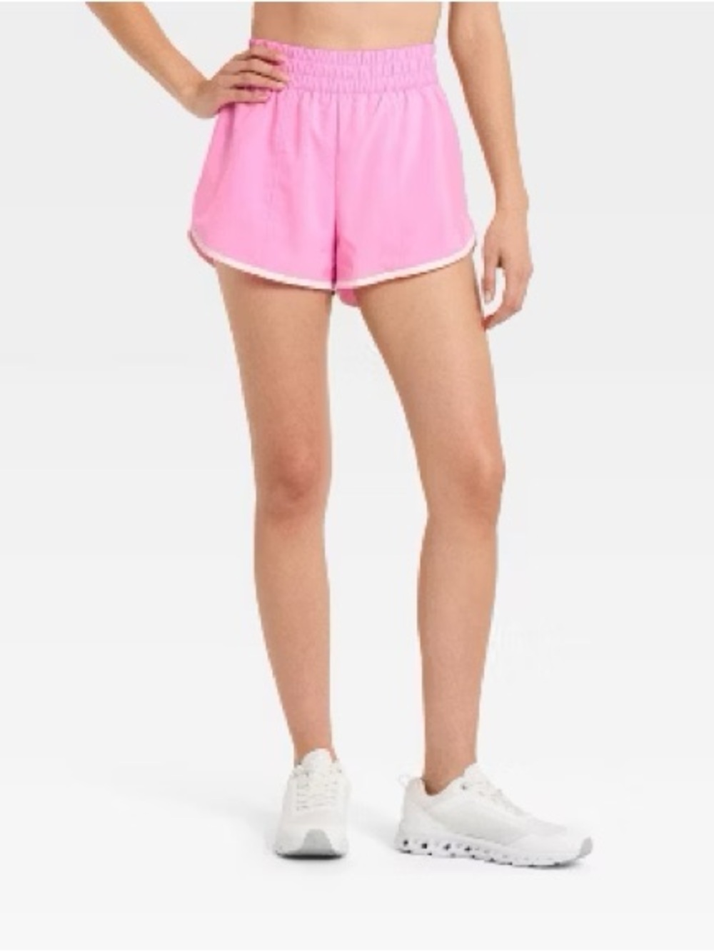 NWT Women’s All in Motion Mid Rise Run Shorts 3” Inseam Sz M Pink Athletic